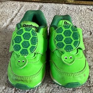 Reebok Kids Bright Green Turtle Sneakers